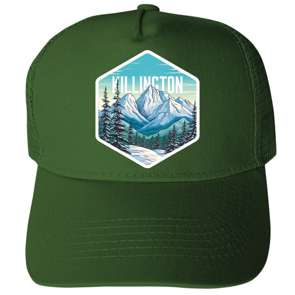 Killington Vermont Design C Unisex Mesh Back Trucker Hat with Adjustable Snapback Image 2