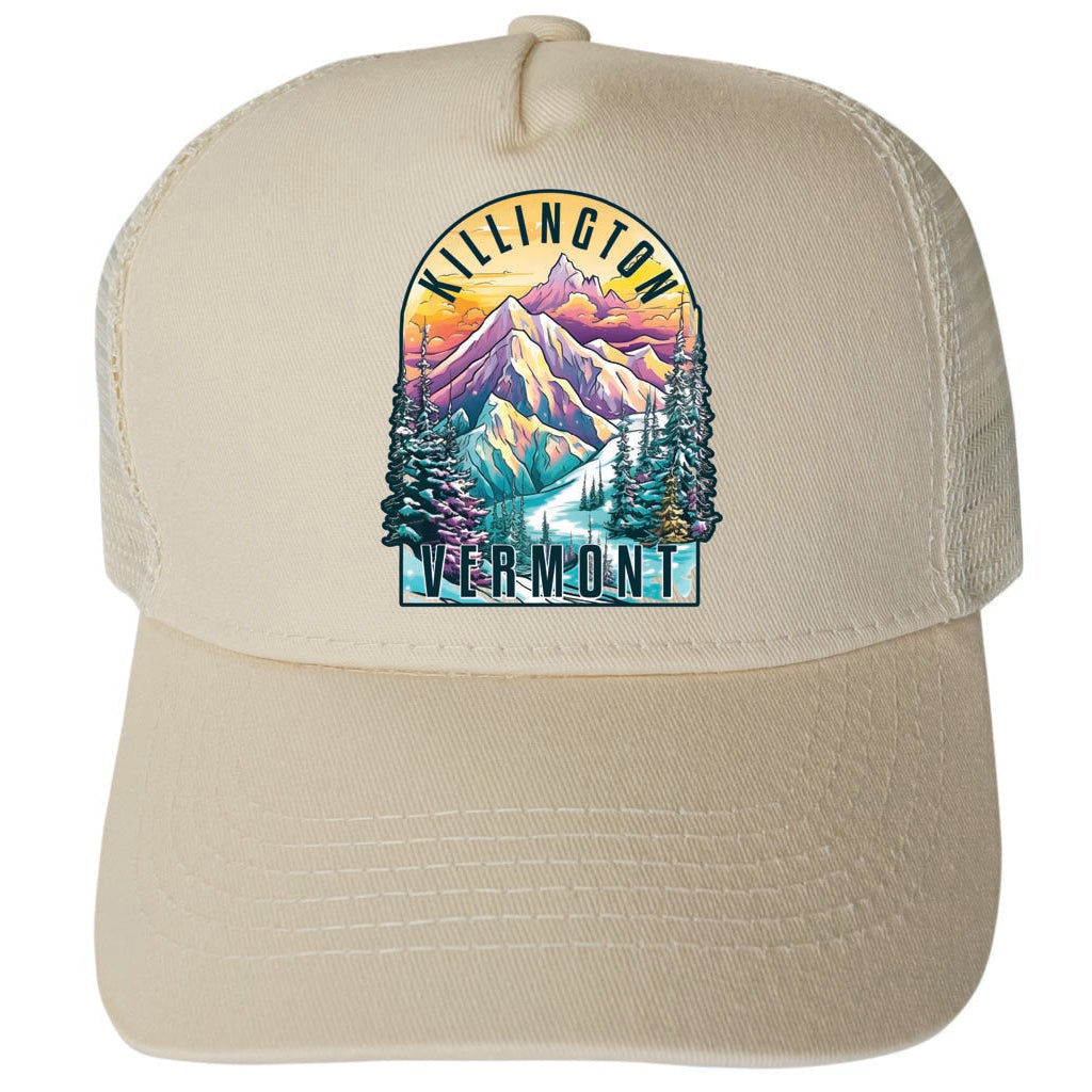 Killington Vermont Design B Unisex Mesh Back Trucker Hat with Adjustable Snapback Image 3