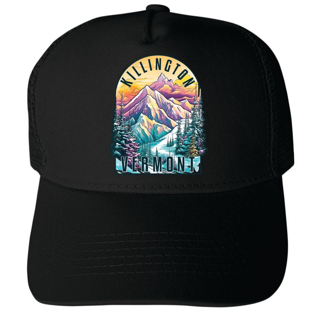 Killington Vermont Design B Unisex Mesh Back Trucker Hat with Adjustable Snapback Image 4