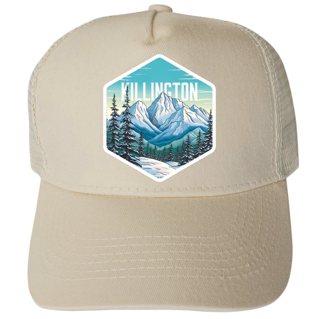 Killington Vermont Design C Unisex Mesh Back Trucker Hat with Adjustable Snapback Image 3