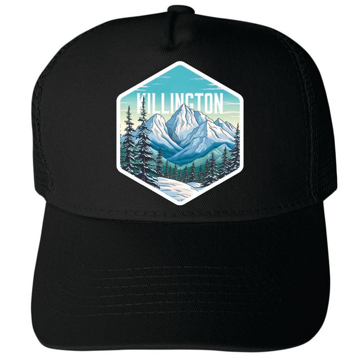 Killington Vermont Design C Unisex Mesh Back Trucker Hat with Adjustable Snapback Image 4