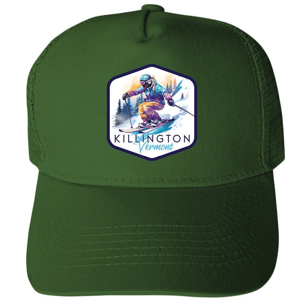 Killington Vermont Design A Unisex Mesh Back Trucker Hat with Adjustable Snapback Image 1