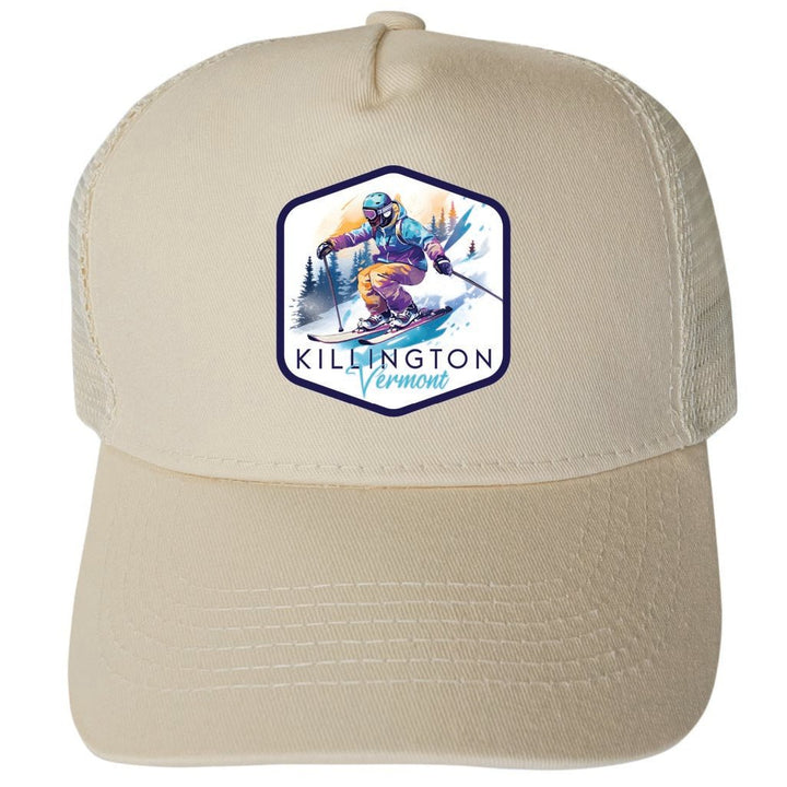 Killington Vermont Design A Unisex Mesh Back Trucker Hat with Adjustable Snapback Image 3