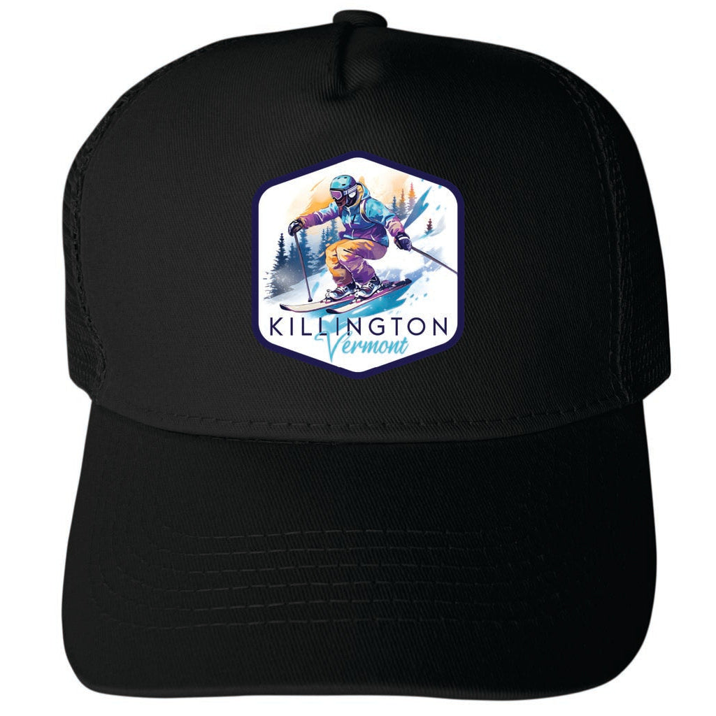 Killington Vermont Design A Unisex Mesh Back Trucker Hat with Adjustable Snapback Image 4