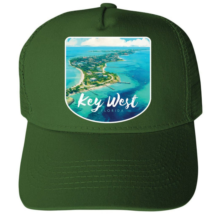 Key West Florida Design A Unisex Mesh Back Trucker Hat with Adjustable Snapback Image 3