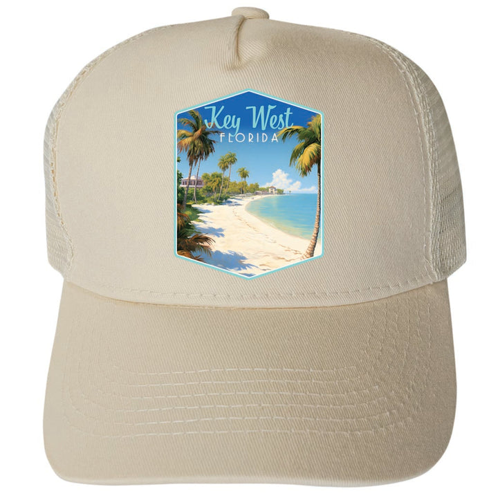 Key West Florida Design B Unisex Mesh Back Trucker Hat with Adjustable Snapback Image 2