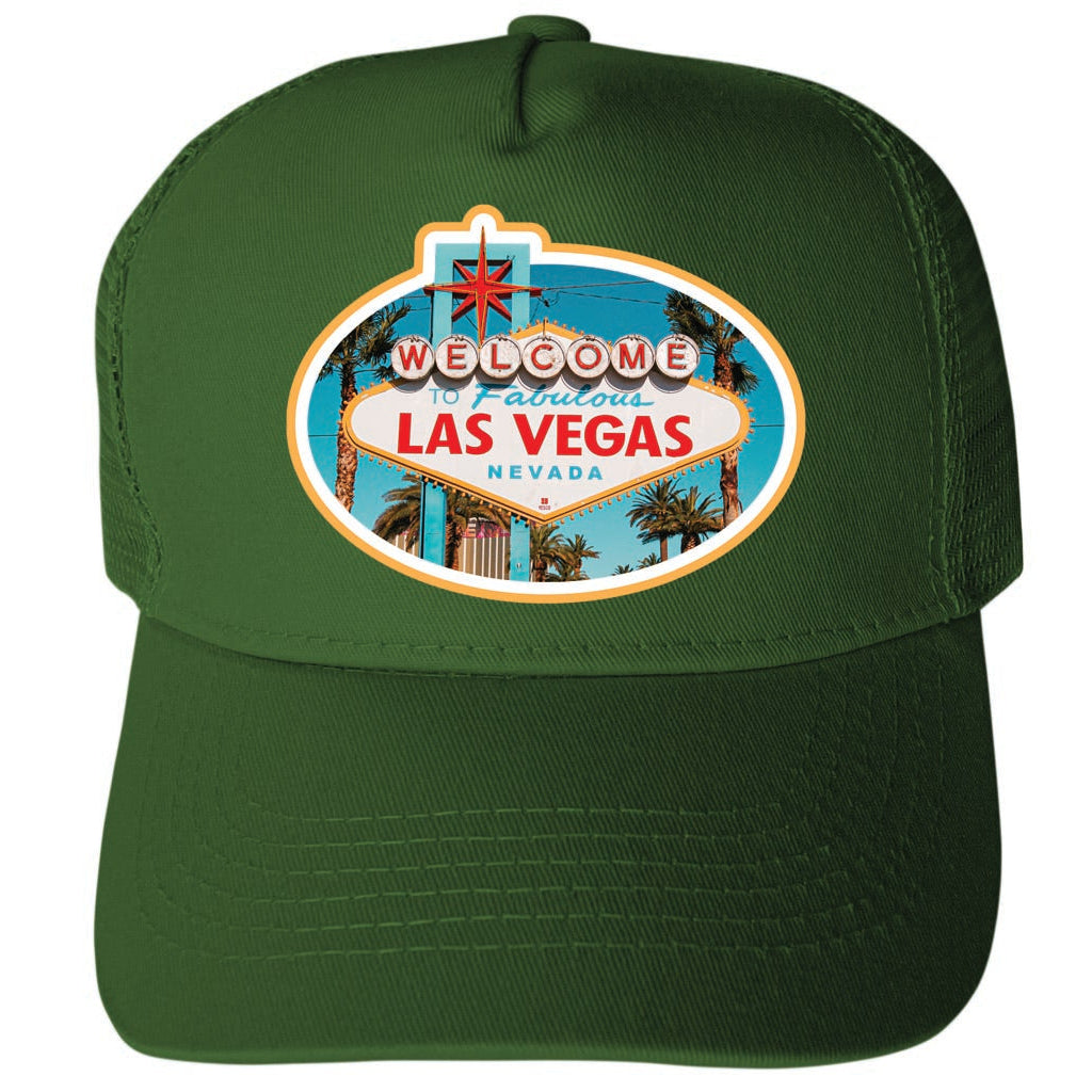 Las Vegas Nevada Design B Unisex Mesh Back Trucker Hat with Adjustable Snapback Image 1