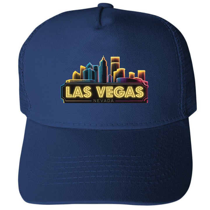 Las Vegas Nevada Design C Unisex Mesh Back Trucker Hat with Adjustable Snapback Image 1