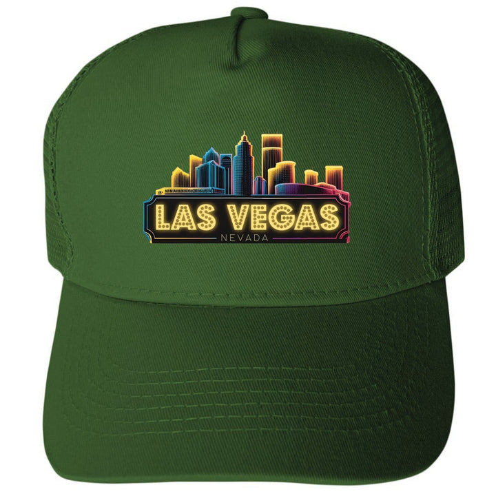 Las Vegas Nevada Design C Unisex Mesh Back Trucker Hat with Adjustable Snapback Image 2