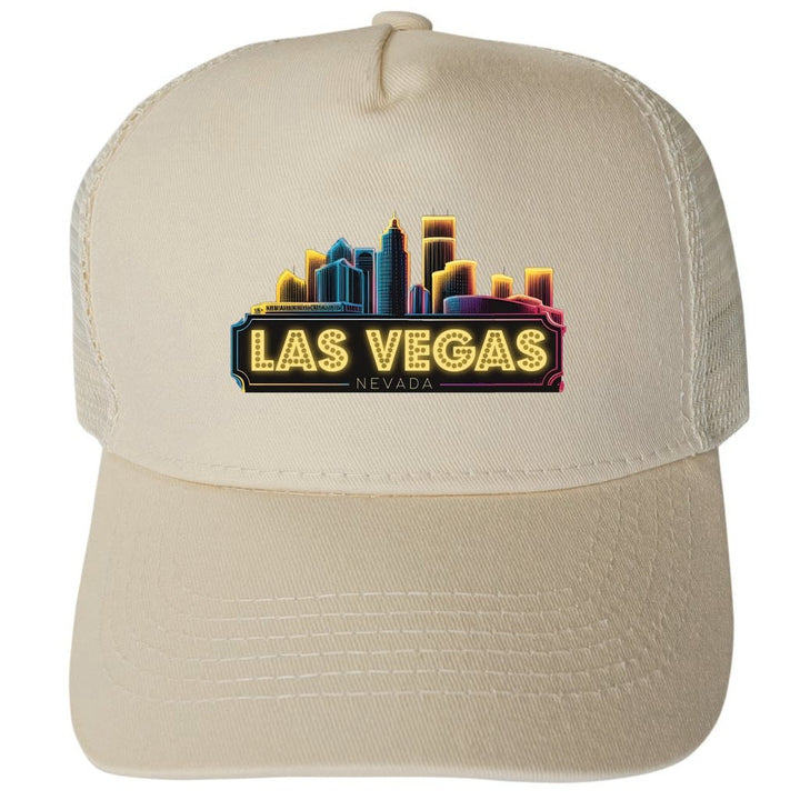 Las Vegas Nevada Design C Unisex Mesh Back Trucker Hat with Adjustable Snapback Image 3