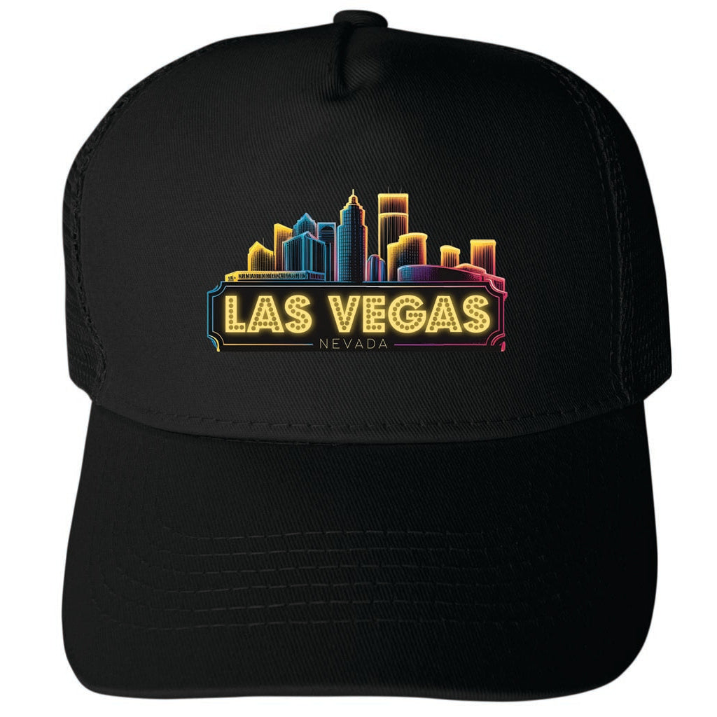 Las Vegas Nevada Design C Unisex Mesh Back Trucker Hat with Adjustable Snapback Image 4