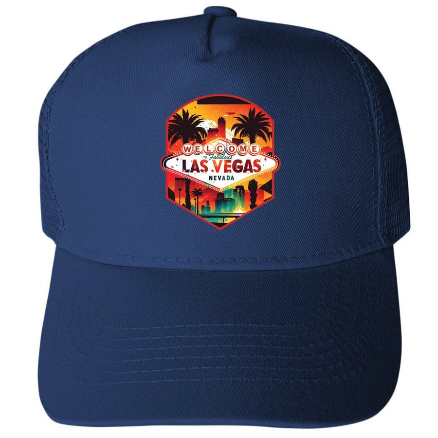 Las Vegas Nevada Design A Unisex Mesh Back Trucker Hat with Adjustable Snapback Image 1