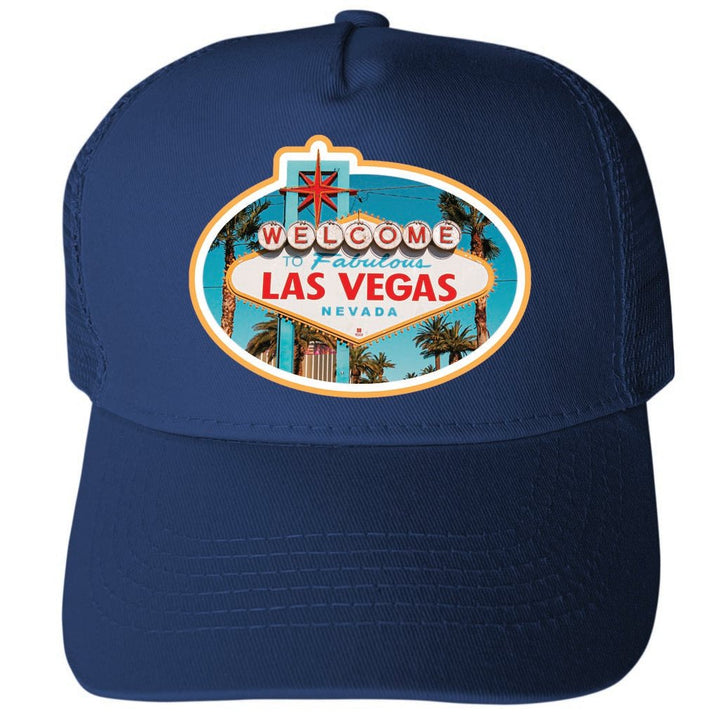 Las Vegas Nevada Design B Unisex Mesh Back Trucker Hat with Adjustable Snapback Image 2