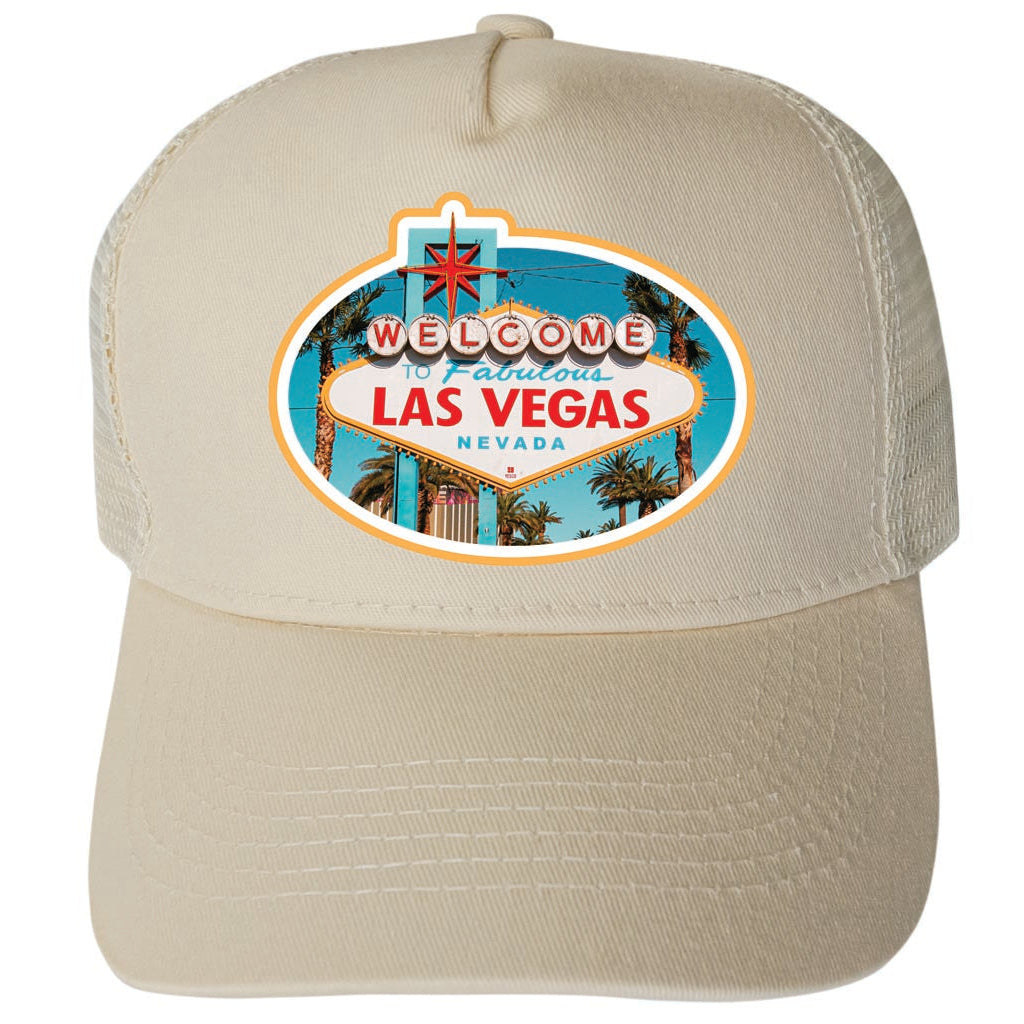 Las Vegas Nevada Design B Unisex Mesh Back Trucker Hat with Adjustable Snapback Image 3