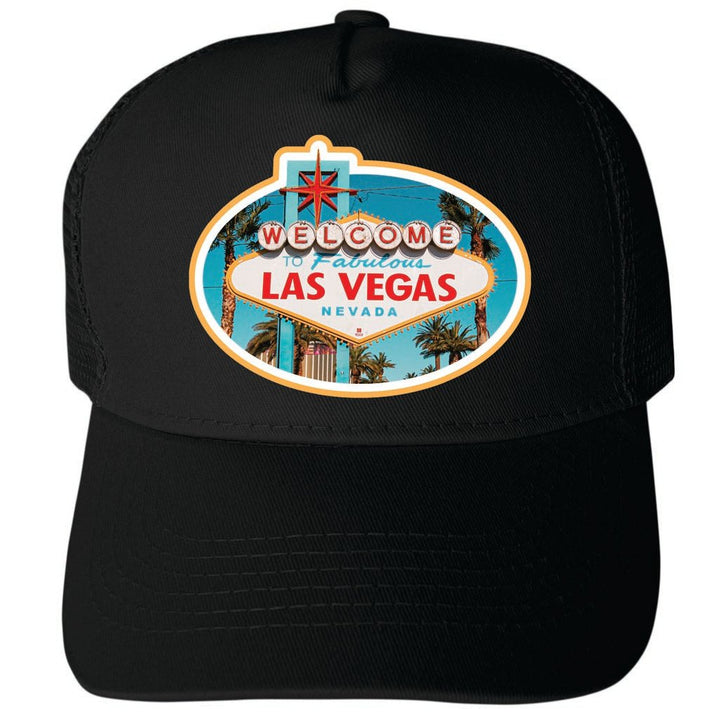 Las Vegas Nevada Design B Unisex Mesh Back Trucker Hat with Adjustable Snapback Image 4