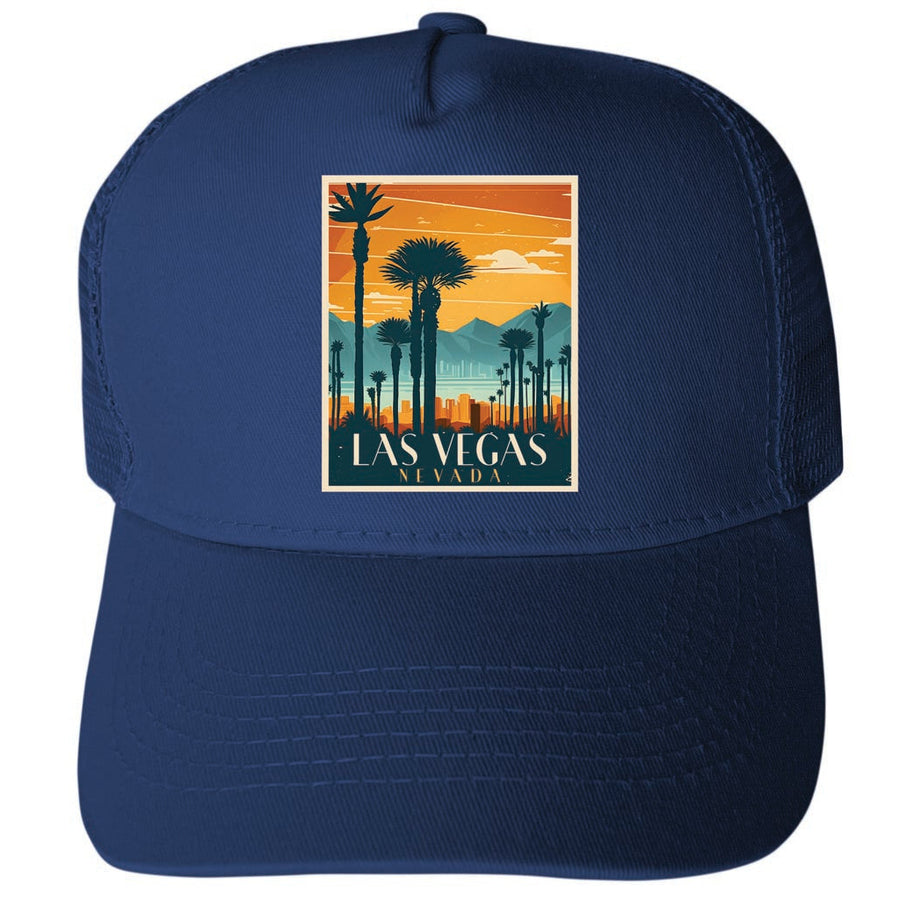 Las Vegas Nevada Design D Unisex Mesh Back Trucker Hat with Adjustable Snapback Image 1