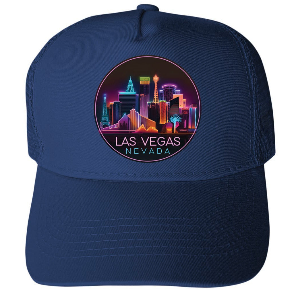 Las Vegas Nevada Design E Unisex Mesh Back Trucker Hat with Adjustable Snapback Image 1