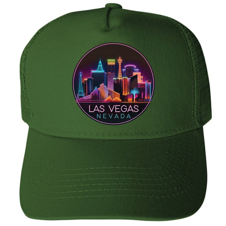 Las Vegas Nevada Design E Unisex Mesh Back Trucker Hat with Adjustable Snapback Image 1