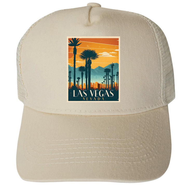 Las Vegas Nevada Design D Unisex Mesh Back Trucker Hat with Adjustable Snapback Image 3