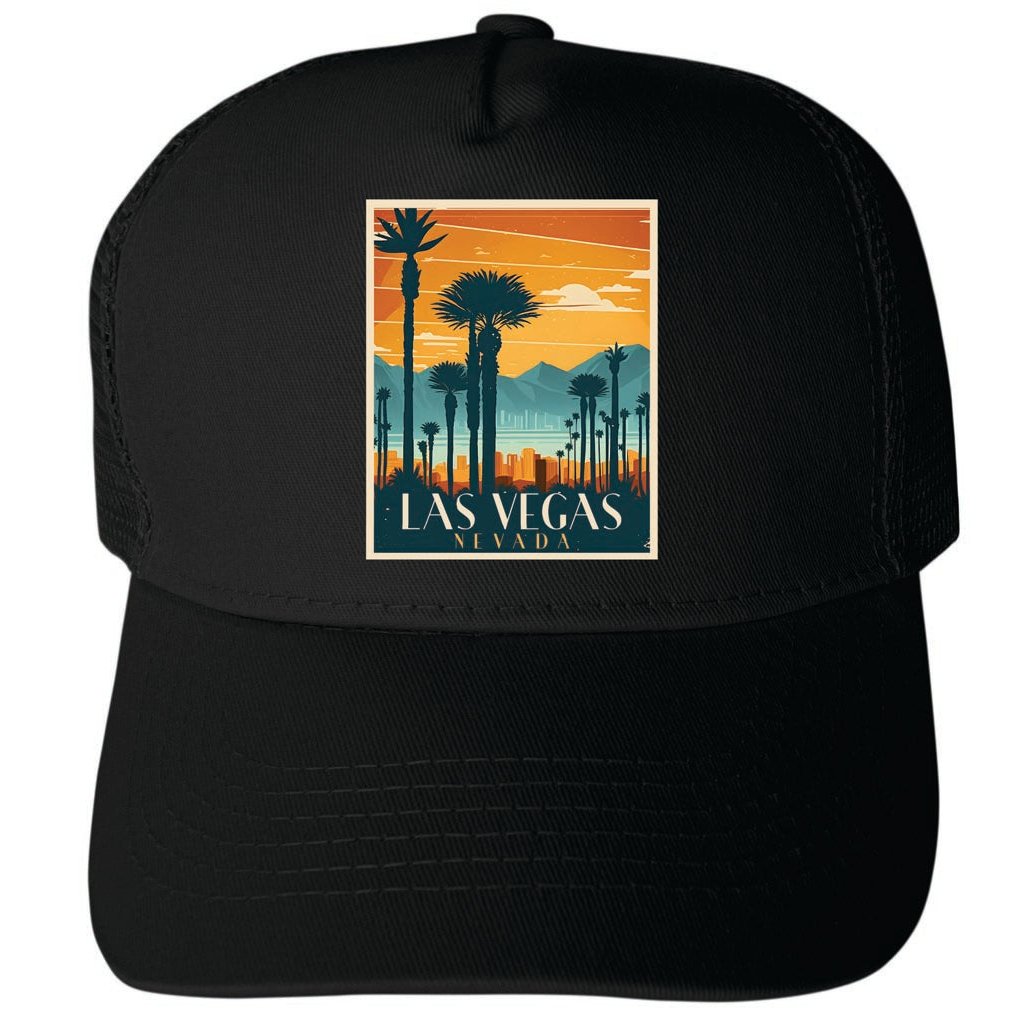 Las Vegas Nevada Design D Unisex Mesh Back Trucker Hat with Adjustable Snapback Image 4