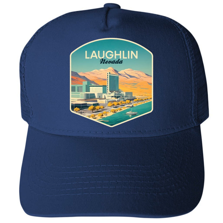 Laughlin Nevada Design A Unisex Mesh Back Trucker Hat with Adjustable Snapback Image 1