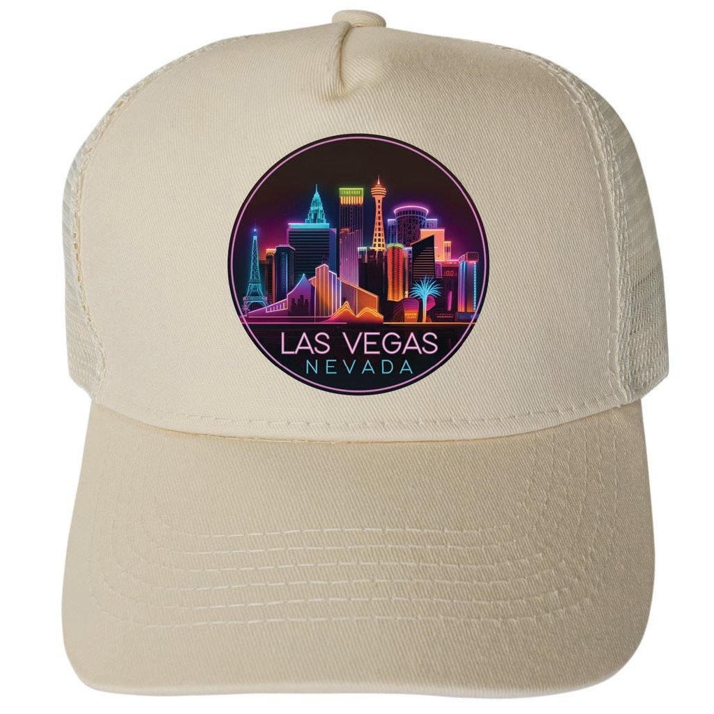 Las Vegas Nevada Design E Unisex Mesh Back Trucker Hat with Adjustable Snapback Image 3