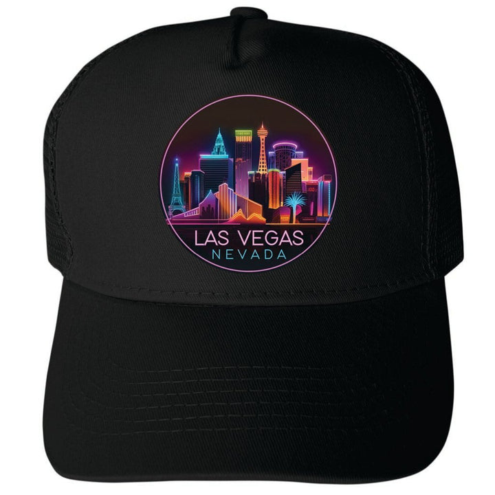 Las Vegas Nevada Design E Unisex Mesh Back Trucker Hat with Adjustable Snapback Image 4