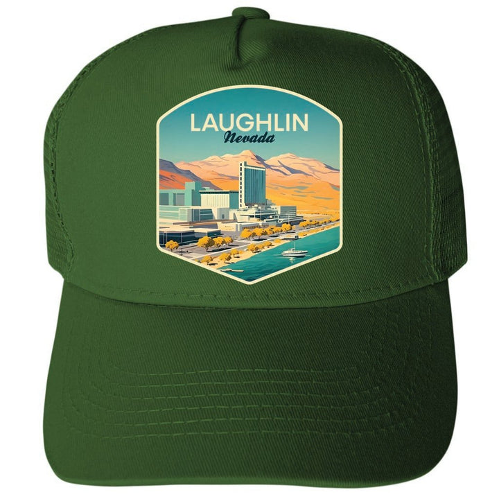 Laughlin Nevada Design A Unisex Mesh Back Trucker Hat with Adjustable Snapback Image 2