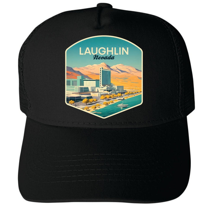 Laughlin Nevada Design A Unisex Mesh Back Trucker Hat with Adjustable Snapback Image 4