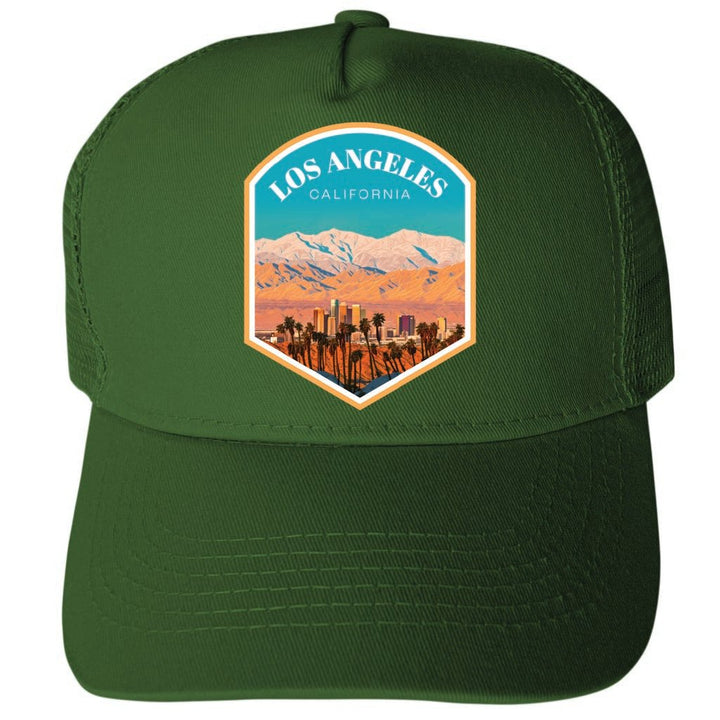 Los Angeles California Design A Unisex Mesh Back Trucker Hat with Adjustable Snapback Image 2