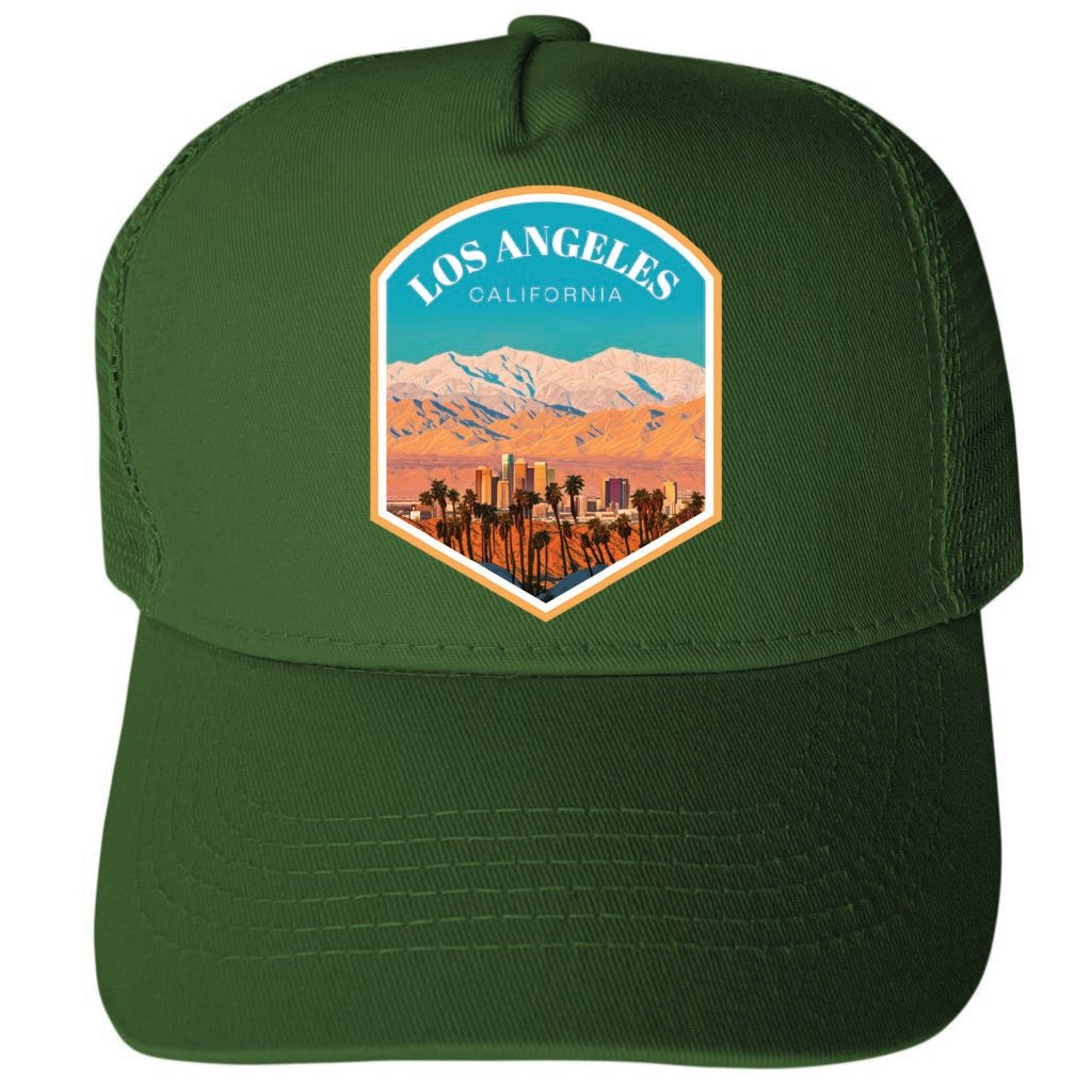 Los Angeles California Design A Unisex Mesh Back Trucker Hat with Adjustable Snapback Image 1