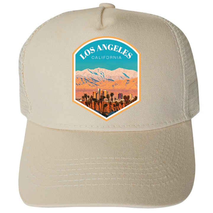 Los Angeles California Design A Unisex Mesh Back Trucker Hat with Adjustable Snapback Image 3