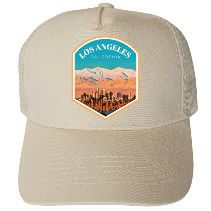 Los Angeles California Design A Unisex Mesh Back Trucker Hat with Adjustable Snapback Image 1