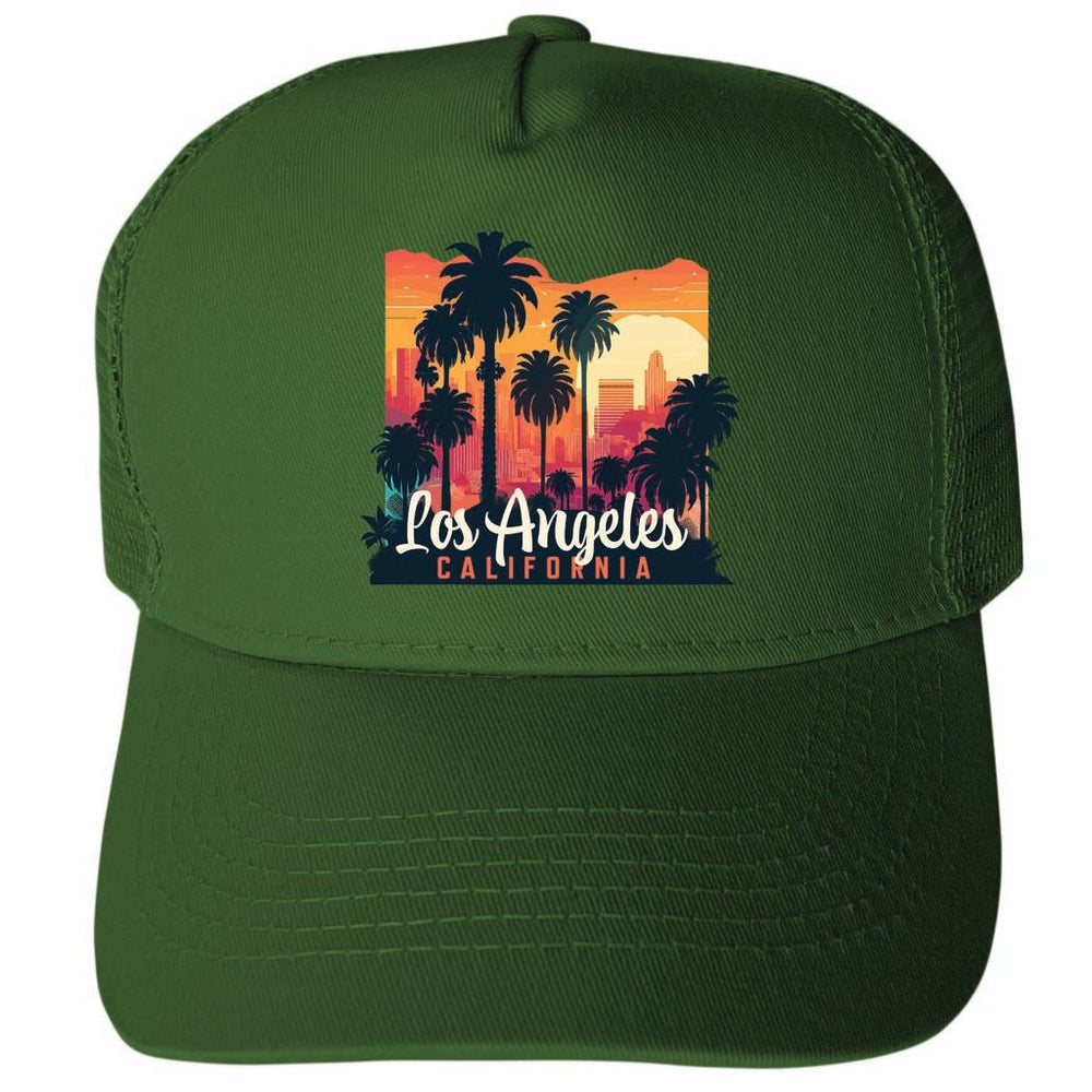 Los Angeles California Design D Unisex Mesh Back Trucker Hat with Adjustable Snapback Image 2