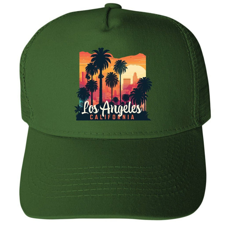 Los Angeles California Design D Unisex Mesh Back Trucker Hat with Adjustable Snapback Image 1