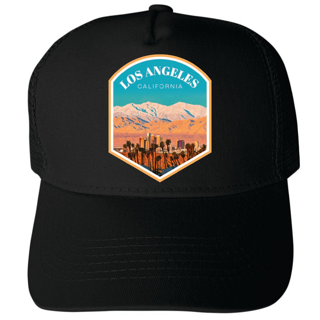 Los Angeles California Design A Unisex Mesh Back Trucker Hat with Adjustable Snapback Image 4