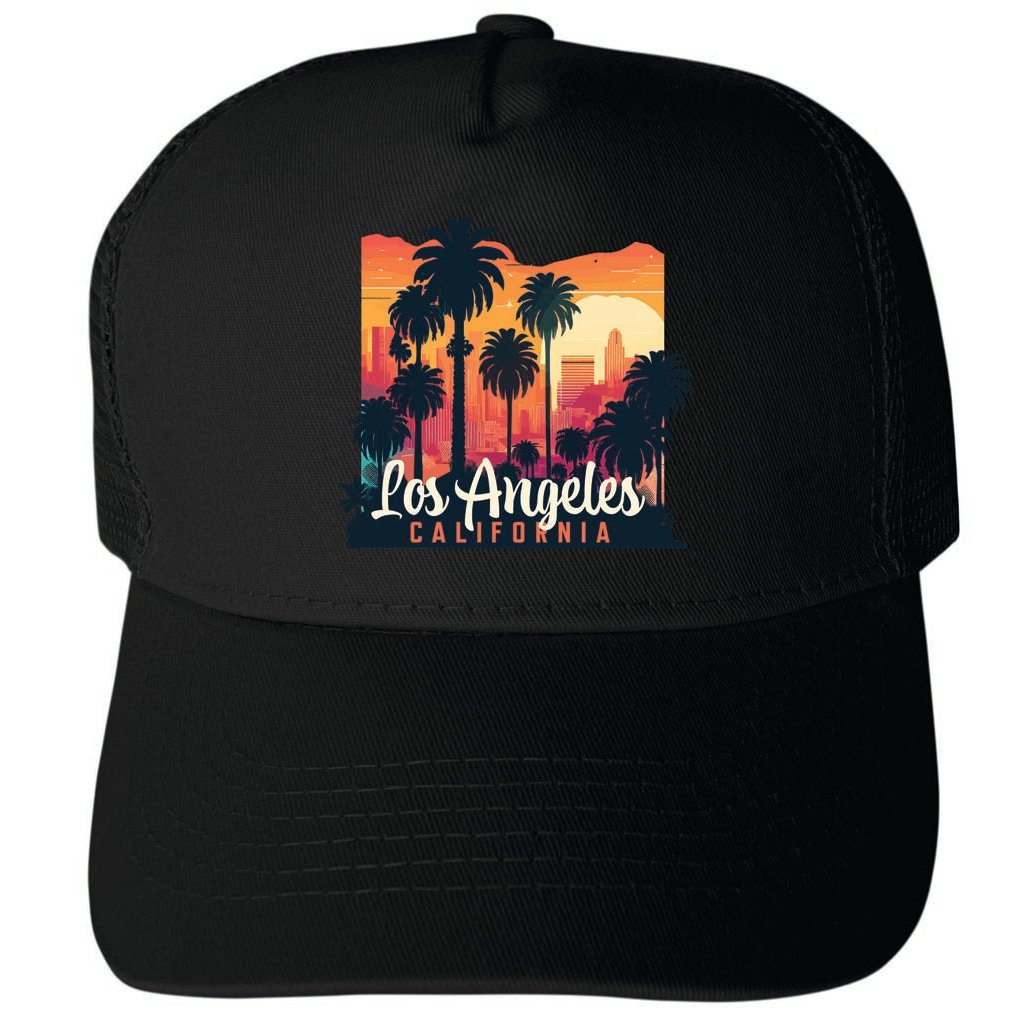 Los Angeles California Design D Unisex Mesh Back Trucker Hat with Adjustable Snapback Image 4