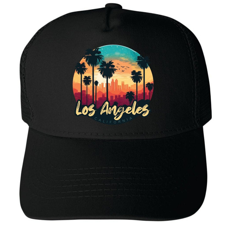 Los Angeles California Design C Unisex Mesh Back Trucker Hat with Adjustable Snapback Image 4