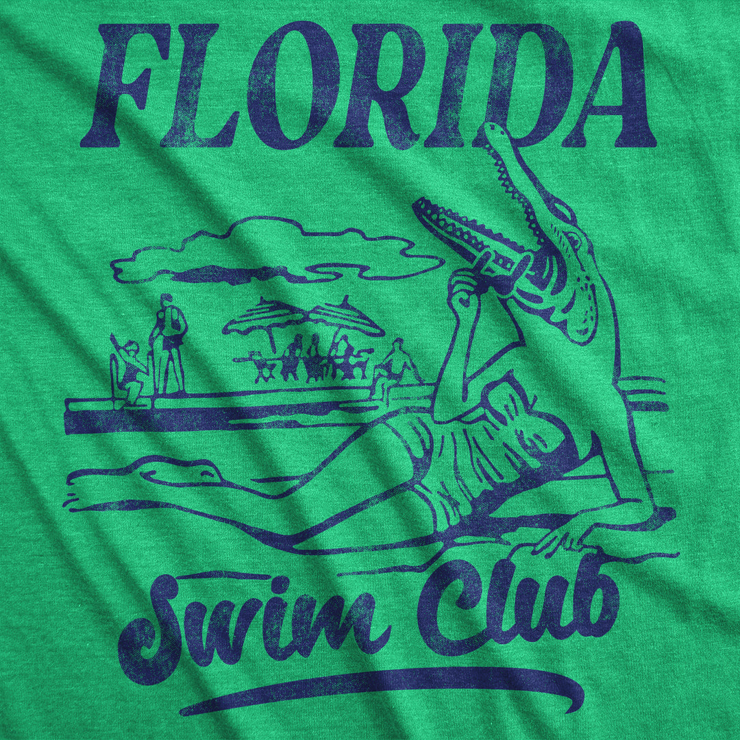 Womens Funny T Shirts Florida Swim Club Sarcastic Alligator Graphic Novelty Tee For Ladies Image 2