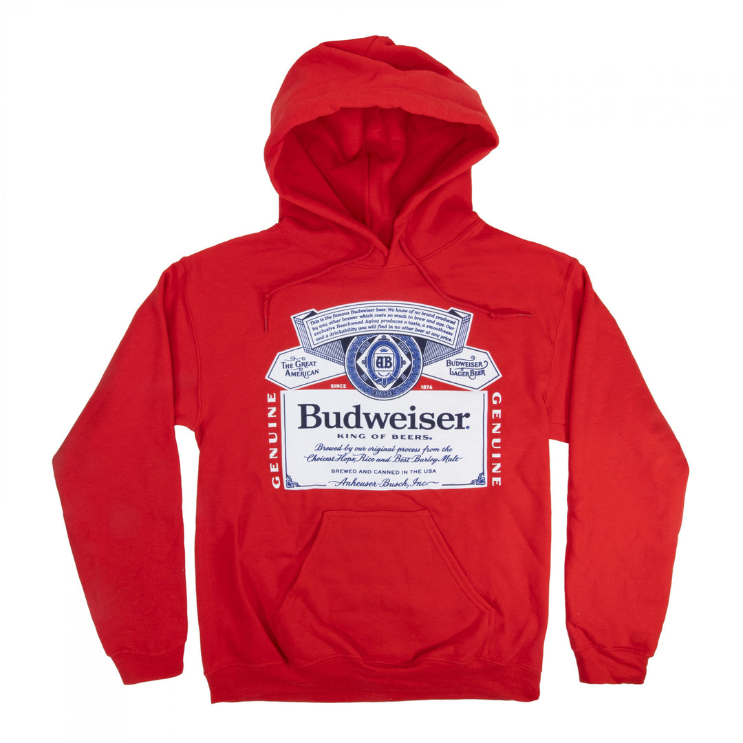 Budweiser Classic Logo Red Colorway Pull-Over Hoodie Image 1