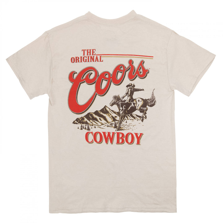 Coors The Original Cowboy Front and Back Print T-Shirt Image 3