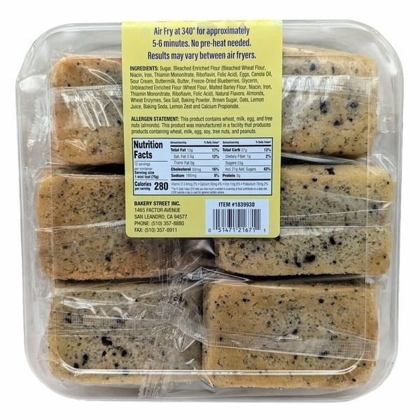 Bakery Street Blueberry Mini-Loaves with Lemon Crumbs 32 Ounce Image 2