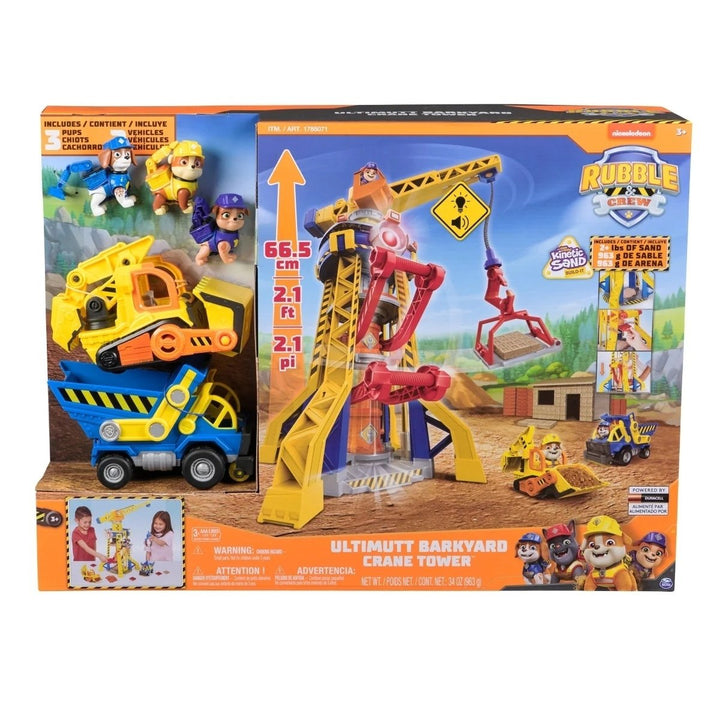 PAW Patrol Rubble and Crew Barkyard Crane Tower Playset Image 4