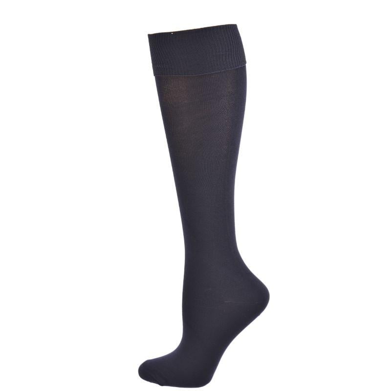 Classic Flat knit Opaque Nylon Knee High Socks 3 Pair Pack Image 2