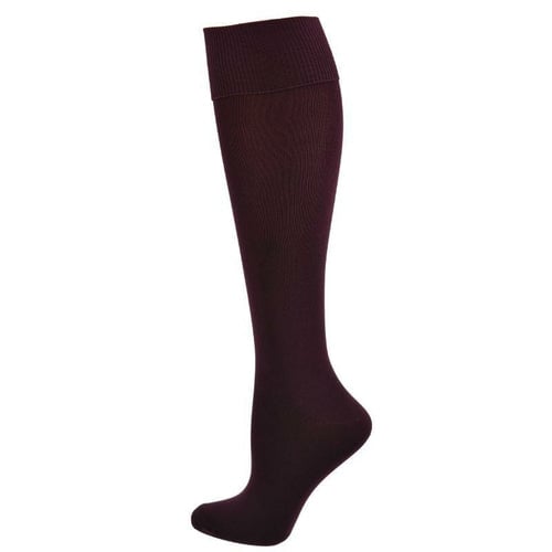 Classic Flat knit Opaque Nylon Knee High Socks 3 Pair Pack Image 11