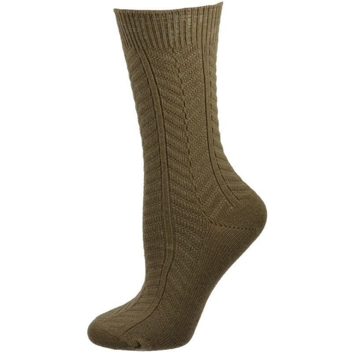 Chevron Pattern Medium Weight Bamboo Crew Socks 3 Pair Pack Image 12