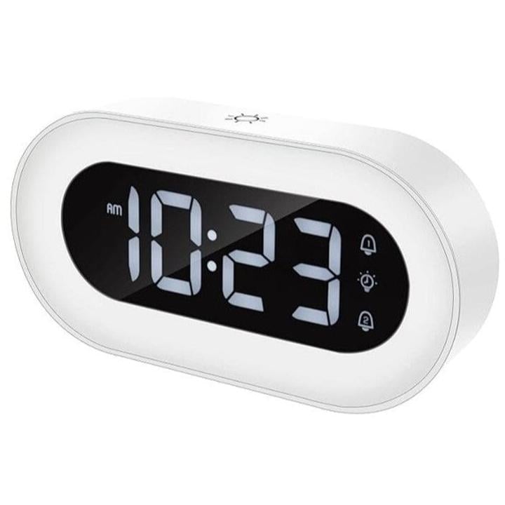 LED Digital Alarm Clock with Night Light  Dual Alarm  Dimmer  Adjustable Alarms Image 1