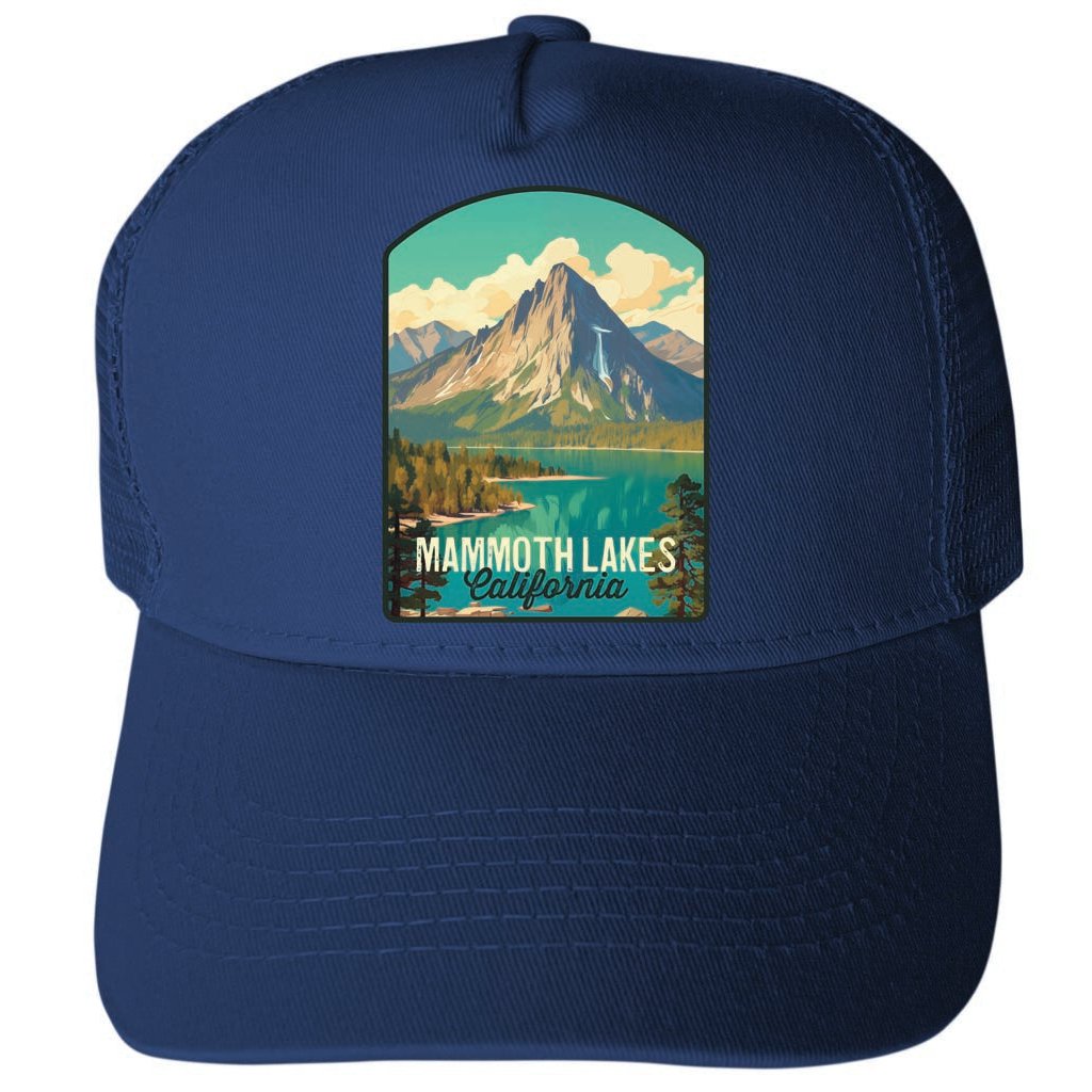 Mammoth Lakes California Design A Unisex Mesh Back Trucker Hat with Adjustable Snapback Image 1