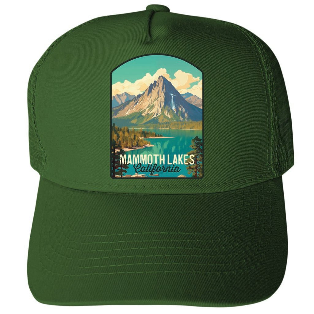 Mammoth Lakes California Design A Unisex Mesh Back Trucker Hat with Adjustable Snapback Image 2