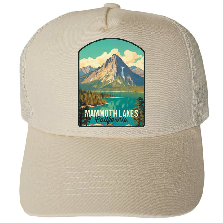 Mammoth Lakes California Design A Unisex Mesh Back Trucker Hat with Adjustable Snapback Image 3